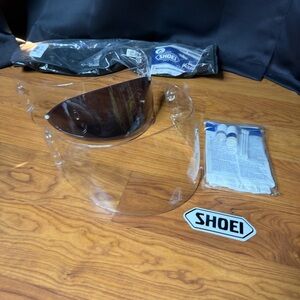 Shoei 2 Visors Pinlock Dark Smoke CX-1V Visor & Clear CX1-V Visor Motorcycle